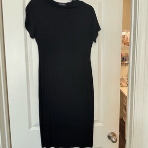 Popular Basics Classic Black Midi Dress